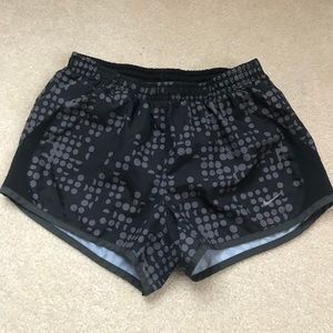 Black and Grey Dotted Nike Shorts